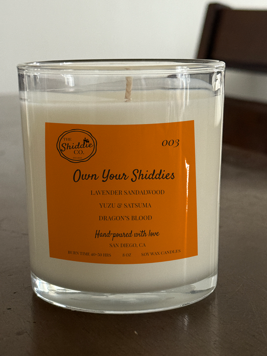 Own Your Shiddies 8 oz candle